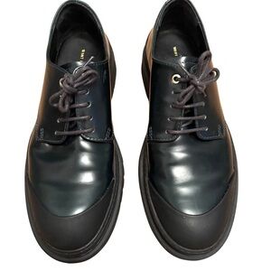 WANT Les Essentiels Forest Green Oxfords with Black Rubber Bottoms